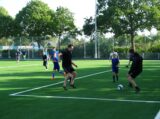 Laatste training S.K.N.W.K. JO11-1JM van seizoen 2022-2023 (partijtje tegen de ouders) (48/221)